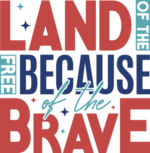 Land of the free because of the brave free svg file for members, 4th of july svg for t-shirt