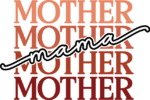 Mother, mama, echo stacked text free svg file for members, tee design for mom