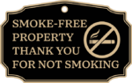 Smoke-free property, thank you for not smoking free svg file for members, hanging sign