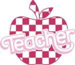 Teacher sign, checkered print apple free svg file for members, shirt design for teacher