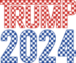 Trump 2024, checkered design free svg file for members, political shirt design