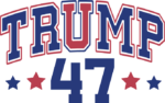 Trump 47 free svg file for members, voting svg for sweatshirt