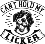 Can't hold my licker free svg file for members, funny dog bandana design