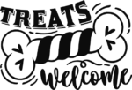 Treats, welcome free svg file for members, bone, funny dog bandana design