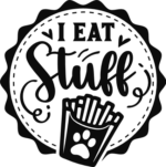 I eat stuff free svg file for members, Funny Pet ID tag design