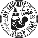 My favorite time is sleep time free svg file for members, funny baby onesie design