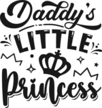 Daddy's little princess free svg file for members, baby girl onesie design
