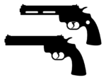Handguns silhouette free svg file for members, pistol, weapons