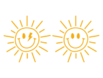 Sun outline Smiley emojis free svg file for members, summer clipart image, decorative element