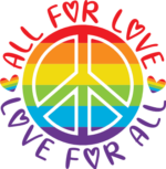 All for love, love for all free svg file for members, gay pride month svg for t-shirt