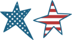 Stars made of American flag free svg file for members, patriotic, clipart image