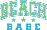 Beach babe free svg file for members, summer vacay tshirt design