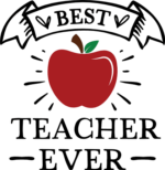 Best teacher ever free svg file for members, apple, teacher's day gift, mug design
