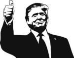 Donald trump thumbs up free svg file for members, vector image, political svg