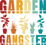 Garden gangster free svg file for members, funny gardener shirt design