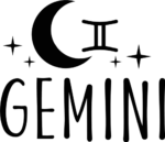 Gemini sign and moon free svg file for members, zodiac svg for sweatshirt