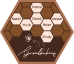 Grandbabees, 7 grand children custom names free svg file for members, gift for grandparents