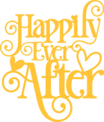 Happily ever after free svg file for members, wedding sign, cake decor