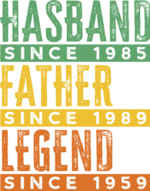 Husband since 1985, father since 1989, legend since 1959 free svg file for members, Customized gift for dad