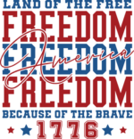 Freedom America, echo text, Land of the free because of the brave free svg file for members, 4th july