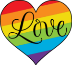 Love sign, rainbow heart free svg file for members, pride month svg for t-shirt