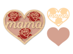 Mama, floral heart free svg file for members, mother's day gift, laser cut svg file