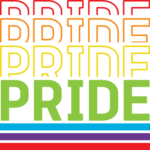 Pride, echo stacked text free svg file for members, gay pride month svg for hoodie