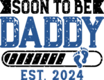 Soon to be daddy, est 2024 free svg file for members, baby announcement svg for t-shirt