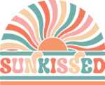 Sunkissed, sun retro design free svg file for members, Summer Sweatshirt Design