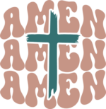 Amen, echo stacked text free svg file for members, Christian cross, svg for sweatshirt