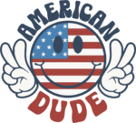American dude, USA Flag smiley free svg file for members, 4th of july t-shirt design