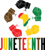 Juneteenth sign, Clenched Fists in a circle free svg file for members, Black history month tshirt design