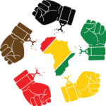 Africa Map and Clenched Raised Fist in a circle free svg file for members, Juneteenth svg for t-shirt