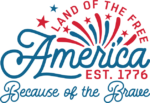 Land of the free, America because of the brave, Est 1776 free svg file for members, 4th july pillow case design
