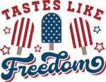 Tastes like freedom, USA Flag print ice cream free svg file for members, funny 4th of july svg for t-shirt