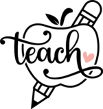 Teach, apple and pencil free svg file for members, last day of school svg for t-shirt