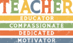 Teacher, educator, compassionate, dedicated, motivator free svg file for members, gift for teacher