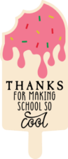 Thanks for making school so cool free svg file for members, ice cream gift tag for teacher