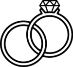 Linked Diamond wedding rings free svg file for members, clipart image