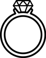 Simple Diamond ring free svg file for members, clipart image, wedding decoration