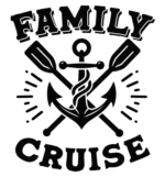 Family cruise, anchor and crossed paddles free svg file for members, cruising svg for tshirt design