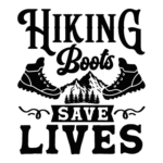 Hiking boots, save lives free svg file for members, funny adventure sweatshirt design