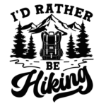 I'd rather be hiking free svg file for members, hiker sweatshirt design