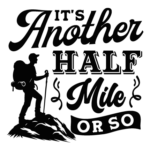 It's another half mile or so free svg file for members, trekking tshirt design