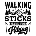 Walking sticks made for hiking free svg file for members, trekking poles, hiking sign