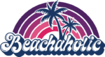 Beachaholic sign, rainbow and palm trees free svg file for members, summer vacay sweatshirt design