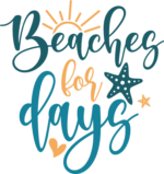 Beaches for days free svg file for members, summer vacay tshirt design