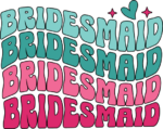 Bridesmaid, echo stacked text free svg file for members, svg for hoodie design