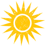Distressed sun clipart image free svg file for members, summer, decorative element