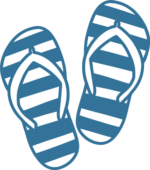 Flip flops clipart image free svg file for members, beach vibes, decorative element